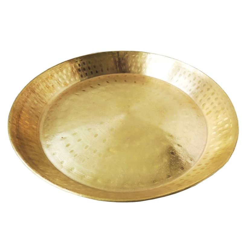 Brass Thaal With Brass Finish (ZMAS444 A) view 3