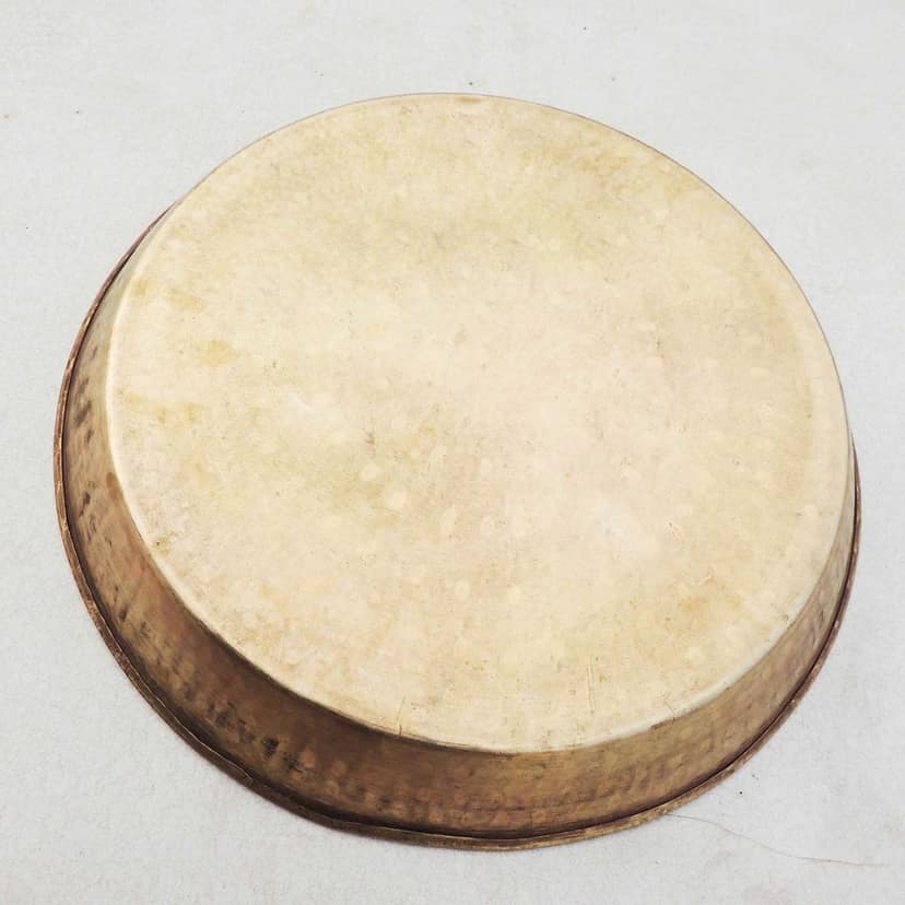 Brass Thaal With Brass Finish (ZMAS444 A) view 4