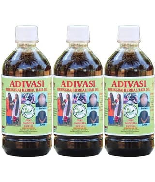 ADIVASI BHRINGRAJ HERBALS - Anti Hair Fall Bhringraj Oil 600 ml ( Pack of 3 )