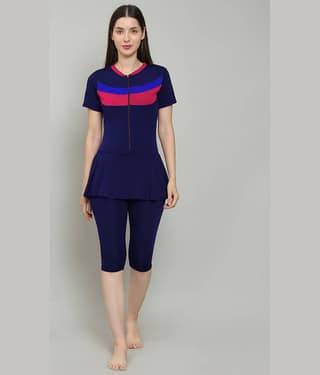 MEGASKA Blue One Piece Swimming Costume