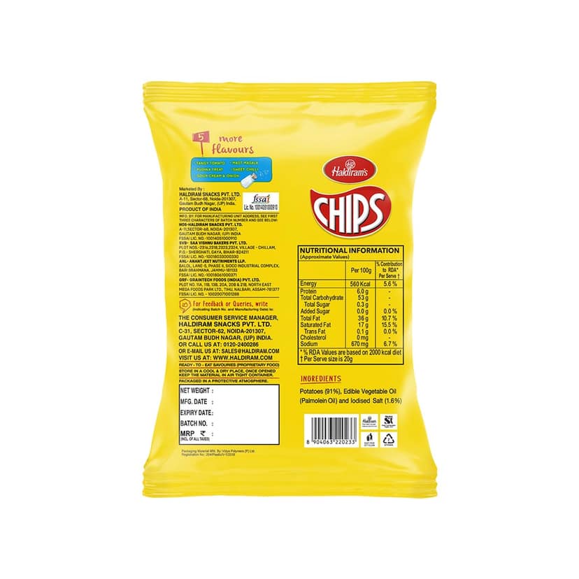 Haldirams Chips - Pudina Treat, 60 G view 2