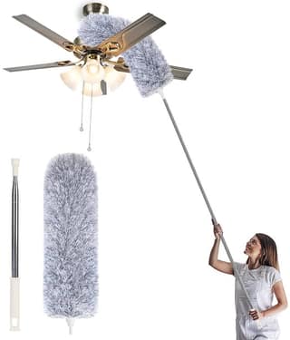 BHAVYTA COSMETIC Fan Cleaner Duster Microfibre With Brush Dust Pan