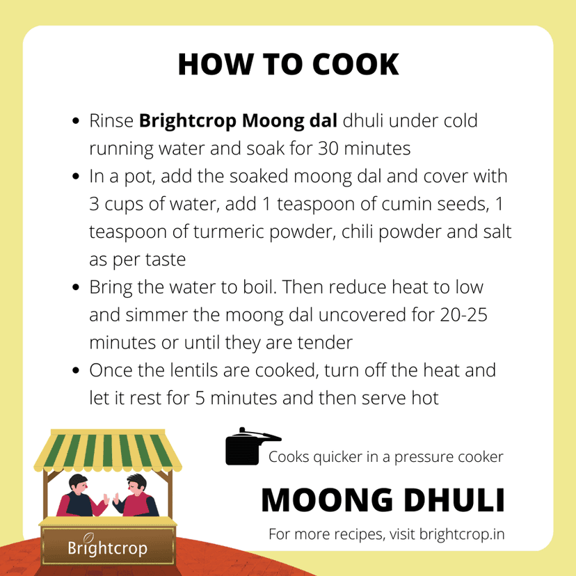 Moong Dal Dhuli | Yellow (Split) (1Kg Pack) view 3