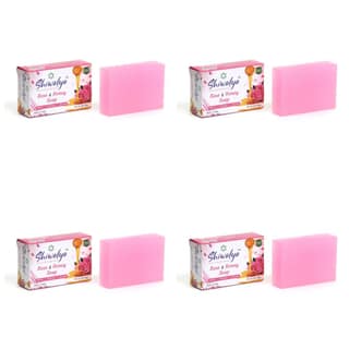 SHIWALYA Natural Rose Honey Handmade Soap | Handmade Bathing Soap | Herbal Soap Soft & Radiant Skin | Suitable for All Skin Types Pack of 4