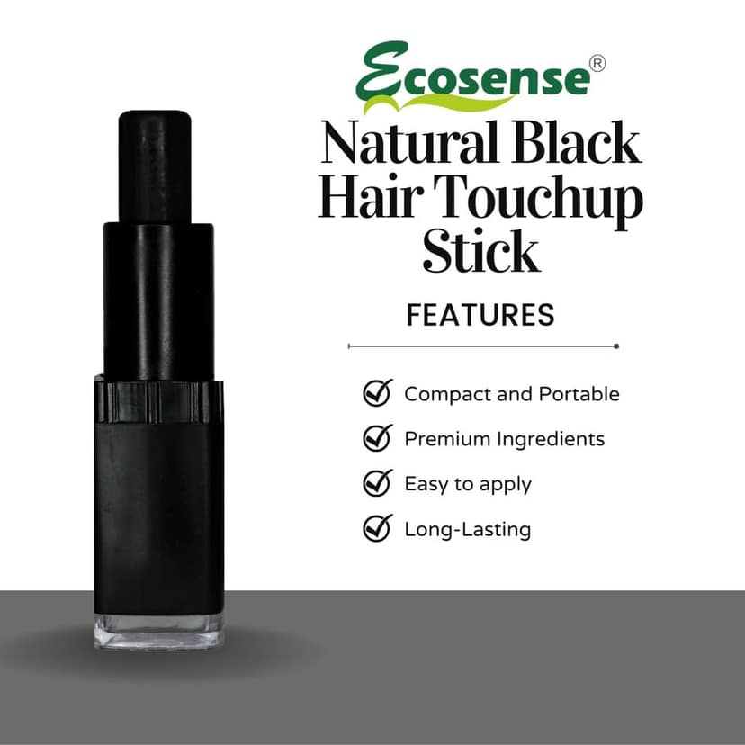 Ecosense Temporary Hair Colour Touch Up Stick for Men & Women| 4g Quick Root , BROWN view 3