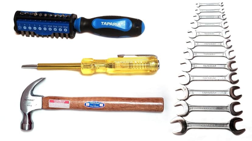 Taparia TK016 DEP-12, CLH-450, BS-31, 813 Screwdriver, Line Tester, Spanner Set 12 Pc, Claw Hammer Set