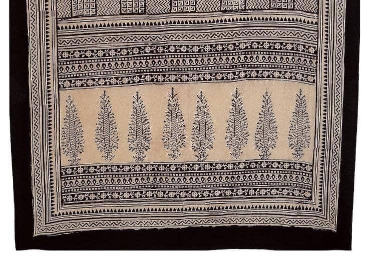 Beige Stole Silk Bagh Print view 3