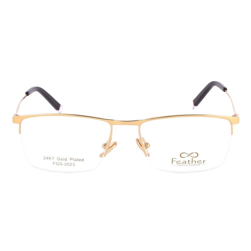 Feather Titanium Eyewear FGS-2023 - 24KT Gold Plated Eyeglasses view 2