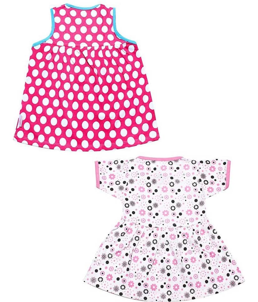 Babeezworld Baby Girls 100% Cotton Frocks ( Multi ) view 2