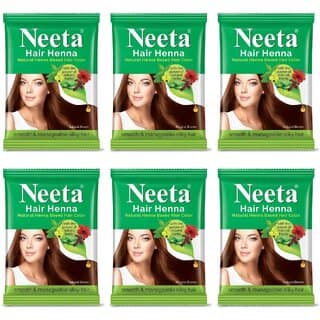 Neeta Natural Herbal Henna powder for hair with 5 herbs 50 g (Pack Of 6) (300 g)