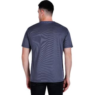 Life Dream Mens Grey Dotted Cotton Blend Round Neck T-Shirt view 2