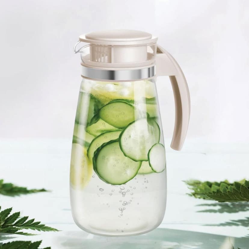 Treo By Milton Nimbus Borosilicate Glass Jug | Transparent, Stain-Resistant & Oduor-Free | Ideal for Water, Juice, Lemonade & Mocktails view 2