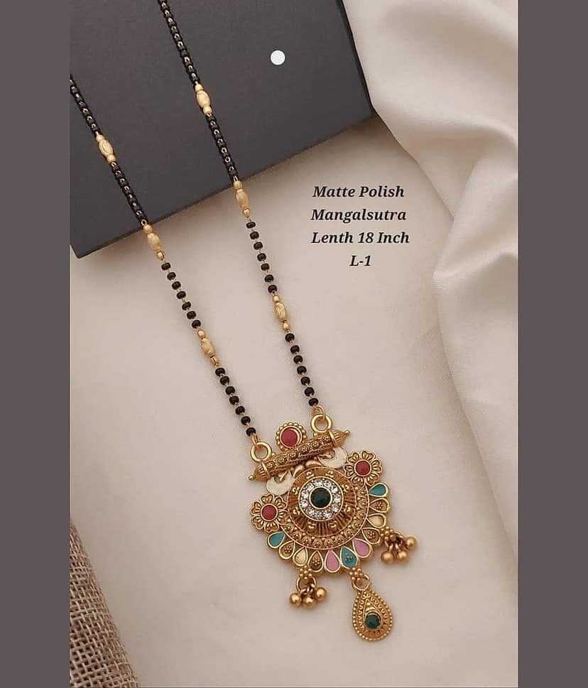 Shivay Fashion Golden Mangalsutra ( Pack of 1 )