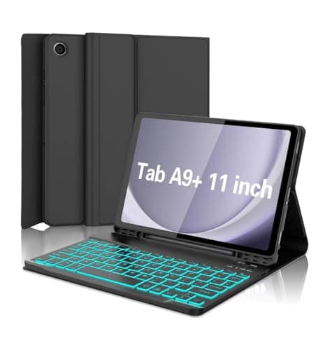 typecase Keyboard Case for Samsung Galaxy Tab A11+ / A11 Plus 2025 (11 Inch) & A9+/ A9 Plus 2023 (11 inch) with 7-Color Backlit,Multi Viewing Angle,Wireless Detachable Folio KB Cover with S Pen Holder typecase Keyboard Case for Samsung Galaxy Tab A11+ / view 2