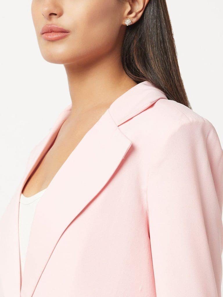 Soft Pink Poly Moss Power Suit view 4