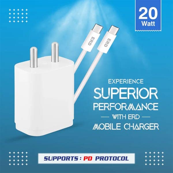 ERD TC-231 USB-C Charger With USB-C to C IP15 Data Cable, 20W view 4