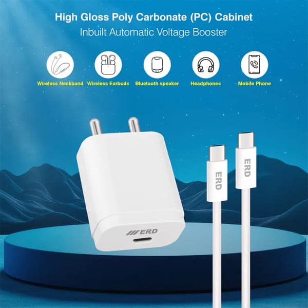 ERD TC-231 USB-C Charger With USB-C to C IP15 Data Cable, 20W view 7