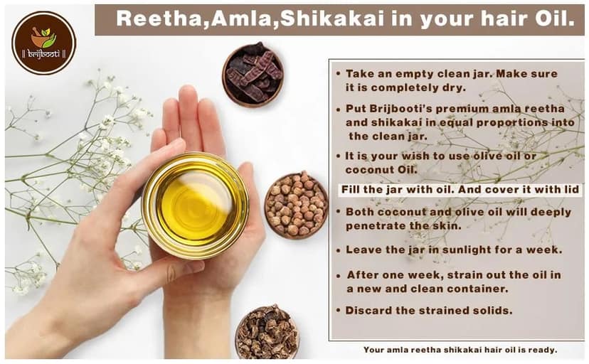 BrijBooti Combo Pack of Reetha - Amla - Shikakai for Hairs ( RAW ) view 10