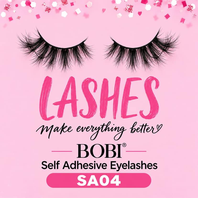 BOBI Self Adhesive Eyelashes SA04 Open Eye – Tapered Center Lift | Wide & Open-Eyed Look | Reusable | No Glue | Lightweight Wear view 2