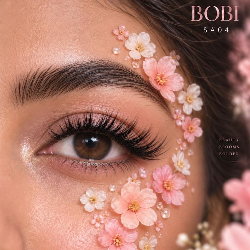 BOBI Self Adhesive Eyelashes SA04 Open Eye – Tapered Center Lift | Wide & Open-Eyed Look | Reusable | No Glue | Lightweight Wear view 4
