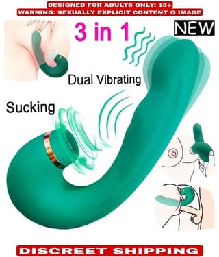 3 IN 1 WIRELESS FEMALE PULSATING SUCKING VIBRATOR, VAGINAL DILDO, CLITORIS, ORGASM MASSAGER SUITABLE FOR WOMEN WITH MAGNET USB CHARGING OPTION ADULT EROTIC SEX TOYS