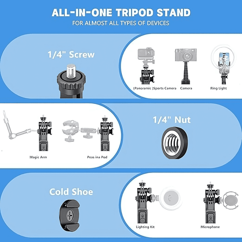 Smartphone Tripod with Adjustable Phone Holder view 5