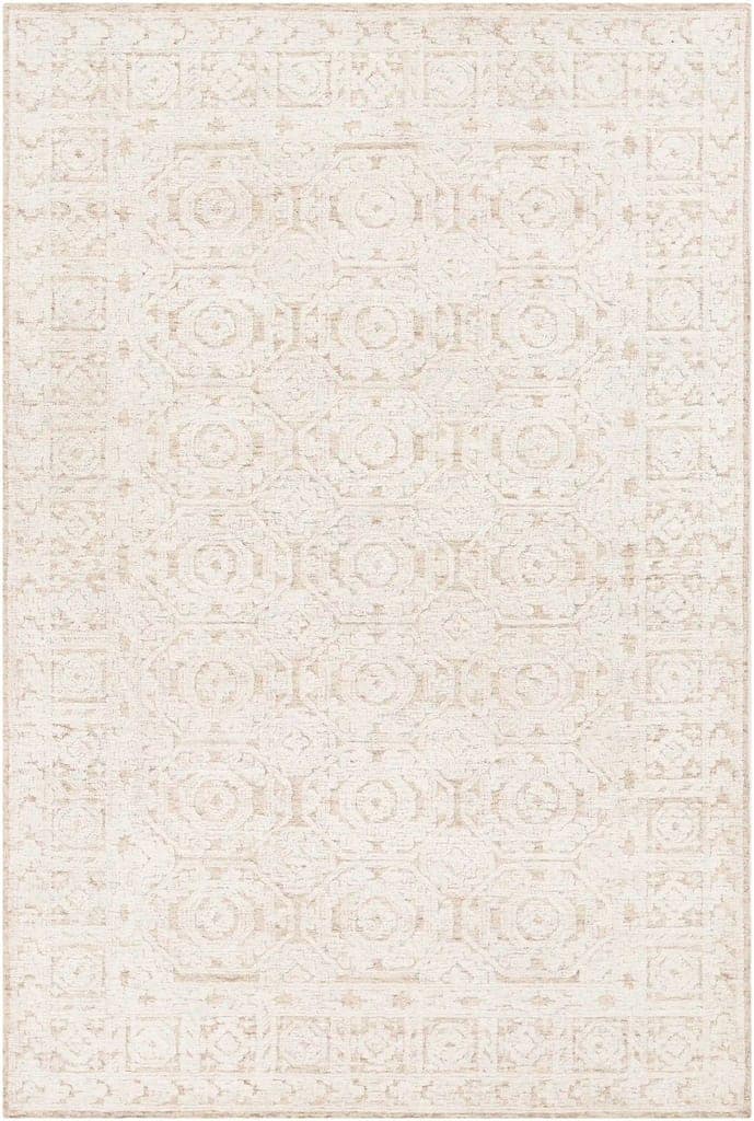 Hand Loomed Louvre Beige Wool Rug view 2