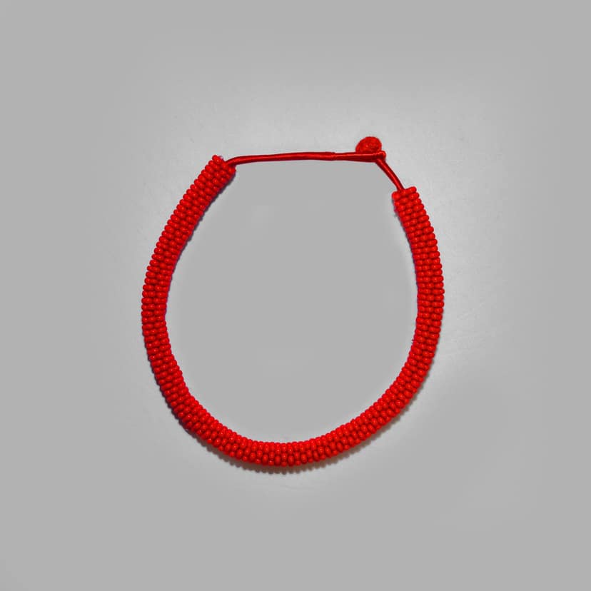 Tribes India Handcrafted Red Necklace