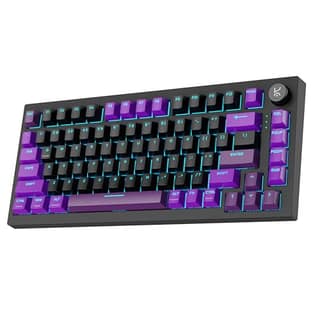 Kreo Swarm 75% Wireless Mechanical Keyboard with Pass-Through Keycaps, Advanced Web Software, Pre-lubed Switches, 5-pin Hot Swap PCB and 5 Layers Sound Absorption, Software Support Kreo Swarm 75% Wireless Mechanical Keyboard with Pass-Through Keycaps, Ad