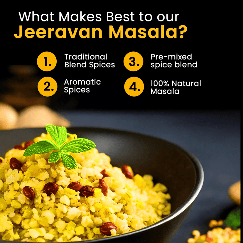 Buy Phoran Jeeravan Chat Masala Online India - Indori Spice | Phoran Tangy Indori Spice for Poha, Snacks & Salads view 3