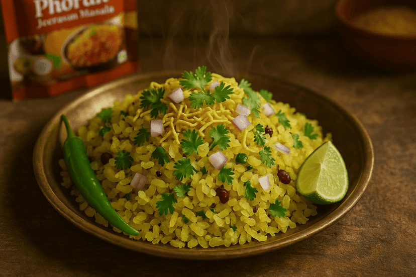 Buy Phoran Jeeravan Chat Masala Online India - Indori Spice | Phoran Tangy Indori Spice for Poha, Snacks & Salads view 6