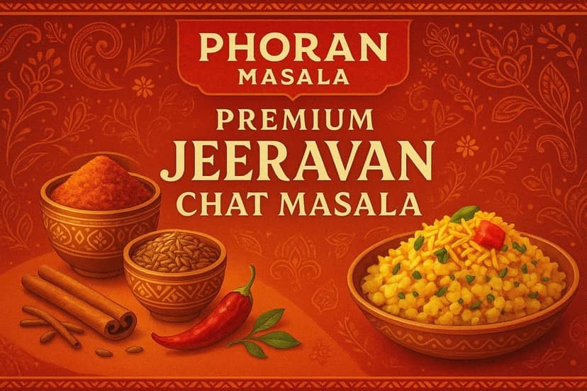 Buy Phoran Jeeravan Chat Masala Online India - Indori Spice | Phoran Tangy Indori Spice for Poha, Snacks & Salads view 7