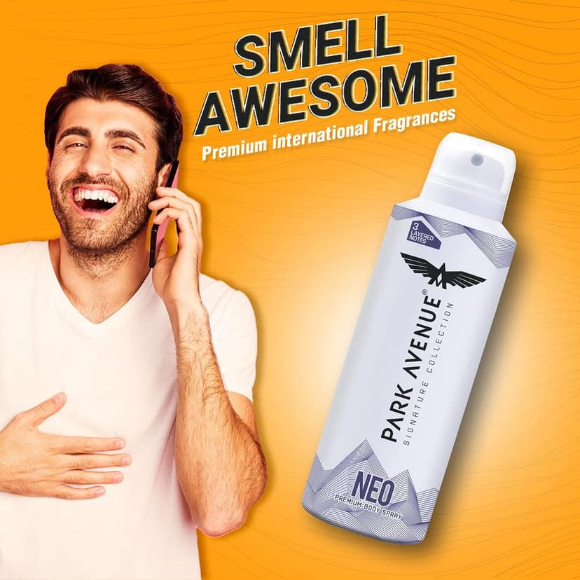 Park Avenue Signature Citrus Deodorant Spray For Men, Neo, 140Ml , 2 count view 2