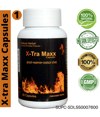 Natura Herbal X-tra Maxx, Stamino, Bigger Size,& Timing for Male Capsule 60 no.s