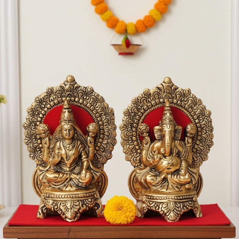 Showpiece Aluminium Ganesh Ji (ASMAS361 G)