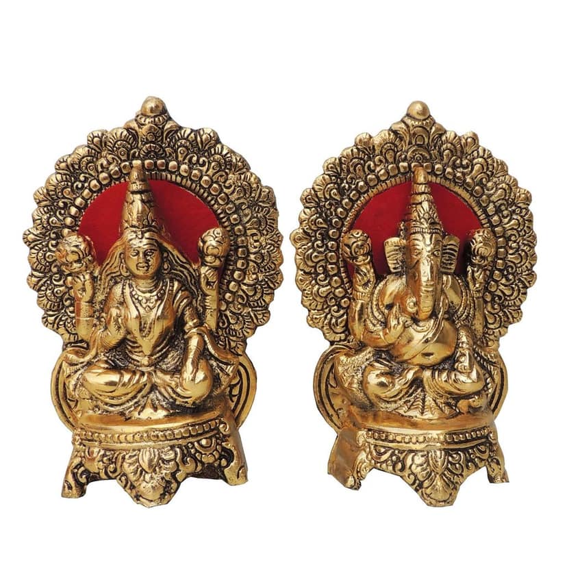 Showpiece Aluminium Ganesh Ji (ASMAS361 G) view 2