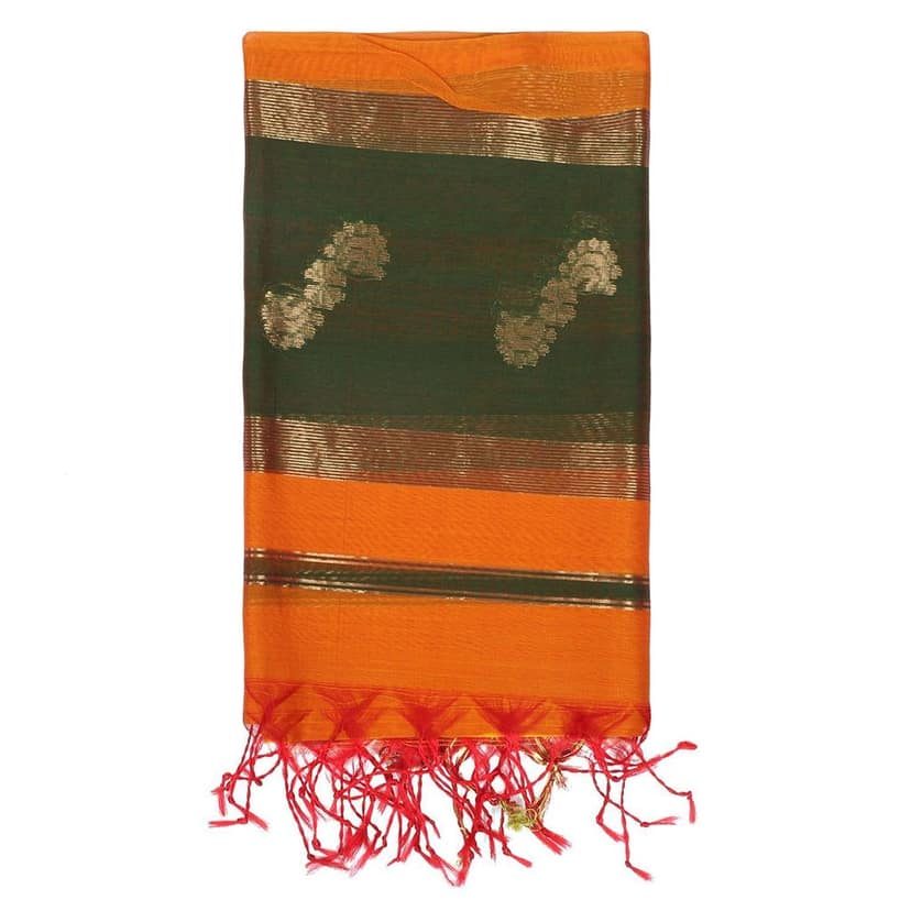 HANDLOOM MAHESHAWRI TRADITIONAL 02 PCS SUIT (SKU - 3S0101050422 Suit 177) view 2