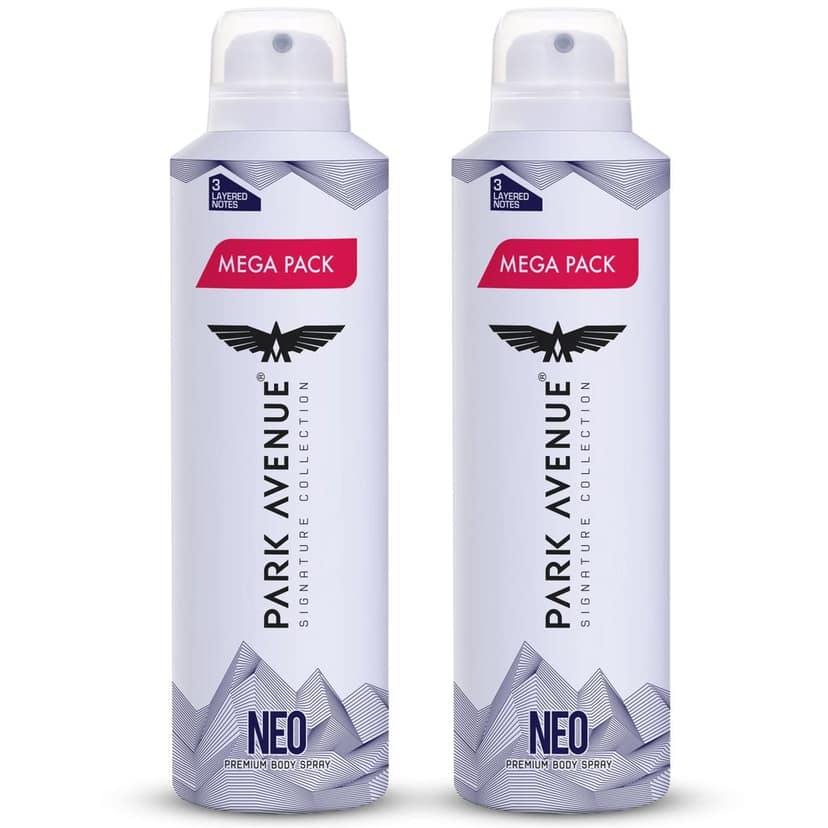 Park Avenue Singature Neo Deo Fresh Body Spray Mega Pack For Men, 220Ml (Pack Of 2)