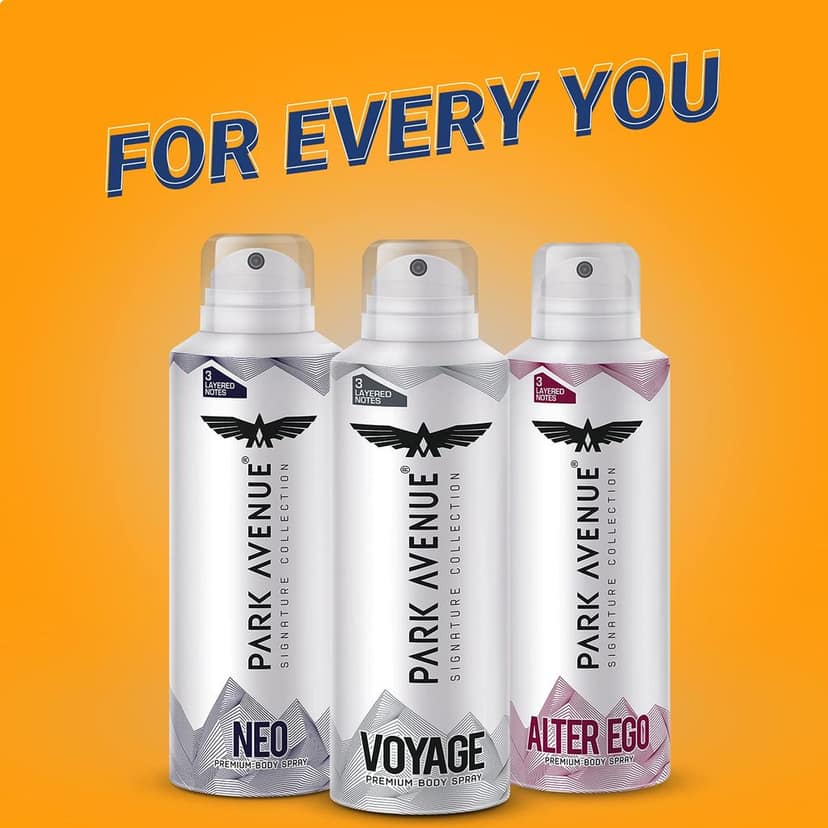 Park Avenue Singature Neo Deo Fresh Body Spray Mega Pack For Men, 220Ml (Pack Of 2) view 5