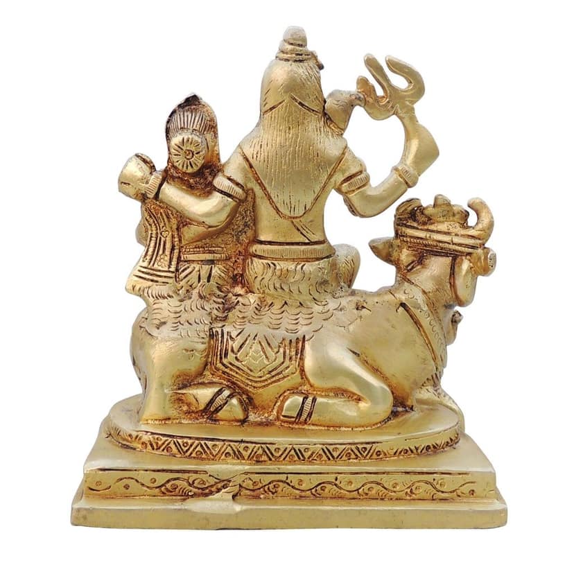 Brass Shiv Parivar Idol - Decorative Family Statue, Height : 6 Inch (BSMAS1525 E) view 3
