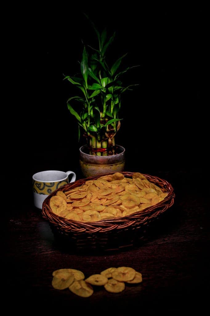 CRUNCHIZZ Authentic Kerala Style Yellow Banana Chips COMBO PACK I Raw Banana (Salty) & Jaggery Coated Banana (Sweet) I Traditional South Indian Recipe I No Artificial Additives I Perfect Munchy Bites I Pack of Two I 150 Gram Each I Total 300 Grams view 7
