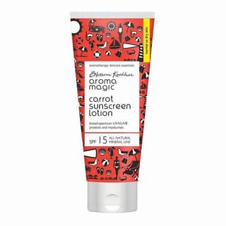 Aroma Magic Carrot Sunscreen Lotion SPF 15 UVA/UVB All Natural Mineral Line (100ml)