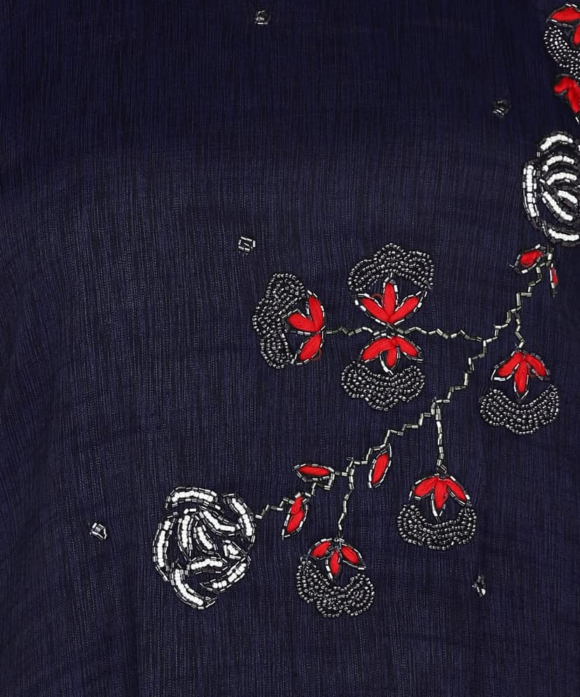 Designer Floral Hand Work Embroidery Kurti view 10