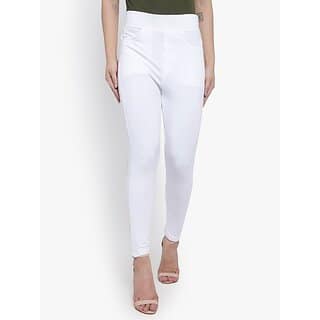 SHE PURE LUXURY WEAR White Jegging (Solid) view 2