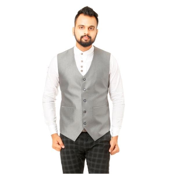 Men's Terry Reyon Waist Coat Silver