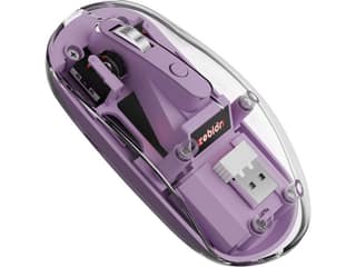 Zebion Bold Transparent Bluetooth Rechargeable Wireless Mouse - Lilac