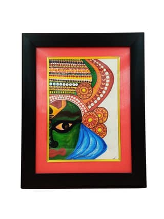 INDRICO? Mandala Paintings Craft Dot Art Decor, Traditional Handmade Original Painting by Artist with Black Frame (Original Painting)
