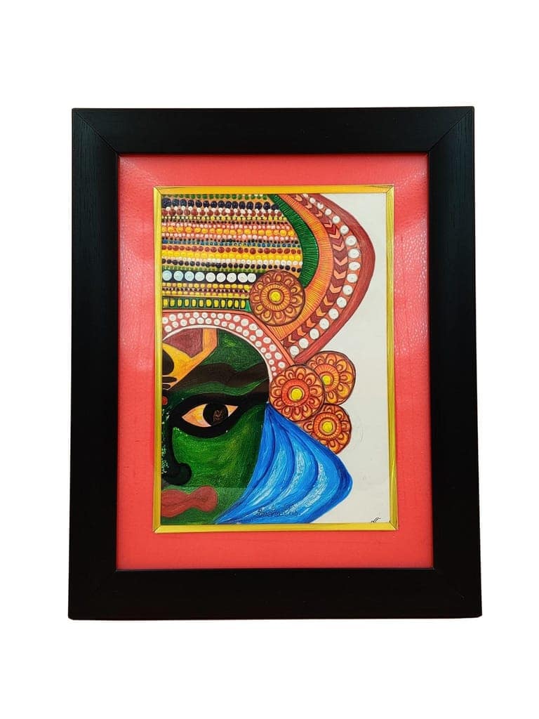 INDRICO? Mandala Paintings Craft Dot Art Decor, Traditional Handmade Original Painting by Artist with Black Frame (Original Painting)