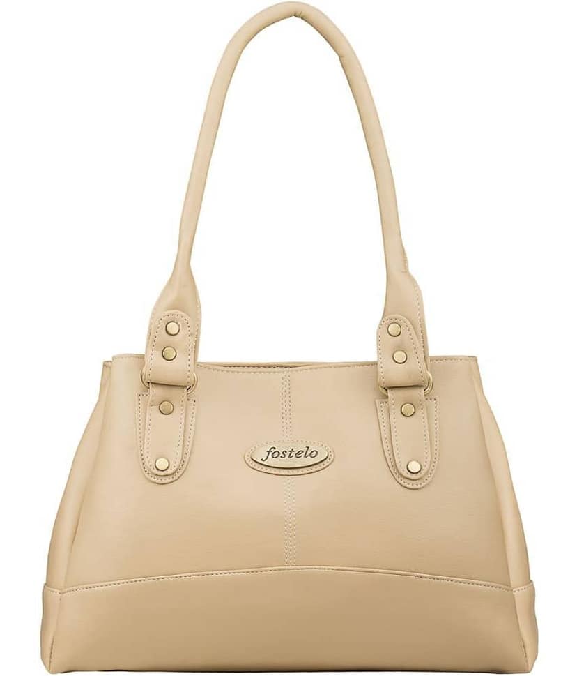 Fostelo Beige P.U. Shoulder Bag