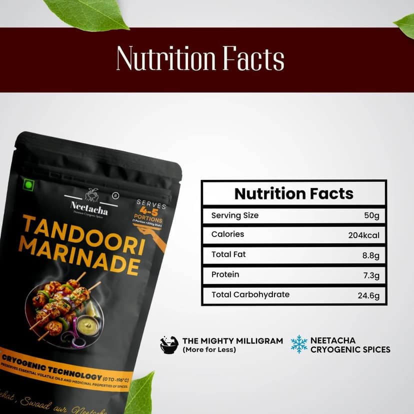 Neetacha Premium Cryogenic Tandoori Marinade I 50g view 4